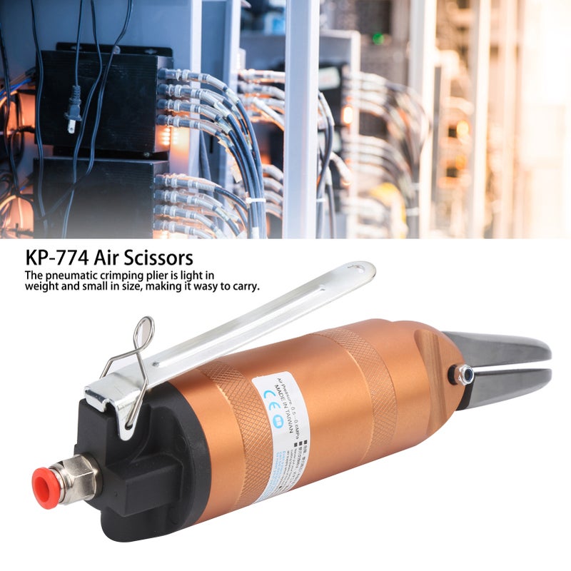Pneumatic Crimping Plier KP‑774 Alloy Steel 3-Port Air Nipper for Cutting Copper Iron Wire - Image 3