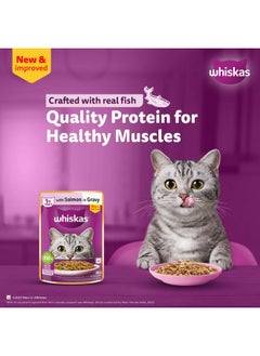 Whiskas Wet Food For Adult Cats (1+Years), Salmon In Gravy Flavour, 48 Pouches (48 X 85G), 1 Count - pzsku/Z7E22140B4E222F8CCFF7Z/45/_/1738306817/4b35acc9-9e34-4a00-92e5-3c8237a88669