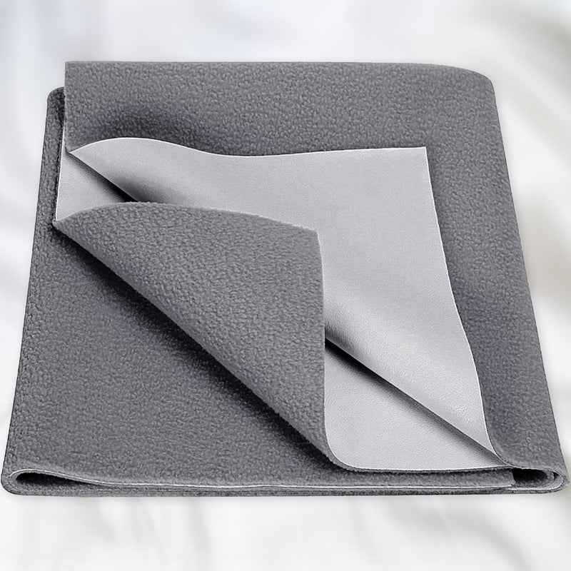 SITTELLA 3 Pieces Absorbent Waterproof Mattress Protector Sheet for Babies Quick Dry Washable 140 X 100 cm Large Grey - Image 1
