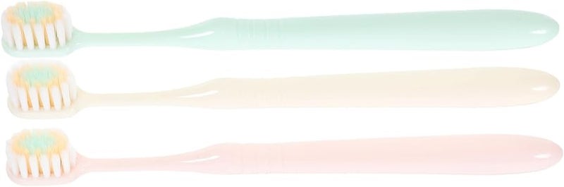 3Pcs Soft Toothbrush For Adults Gentle Cleaning Wide Thin Brush Gum Care - Image 2
