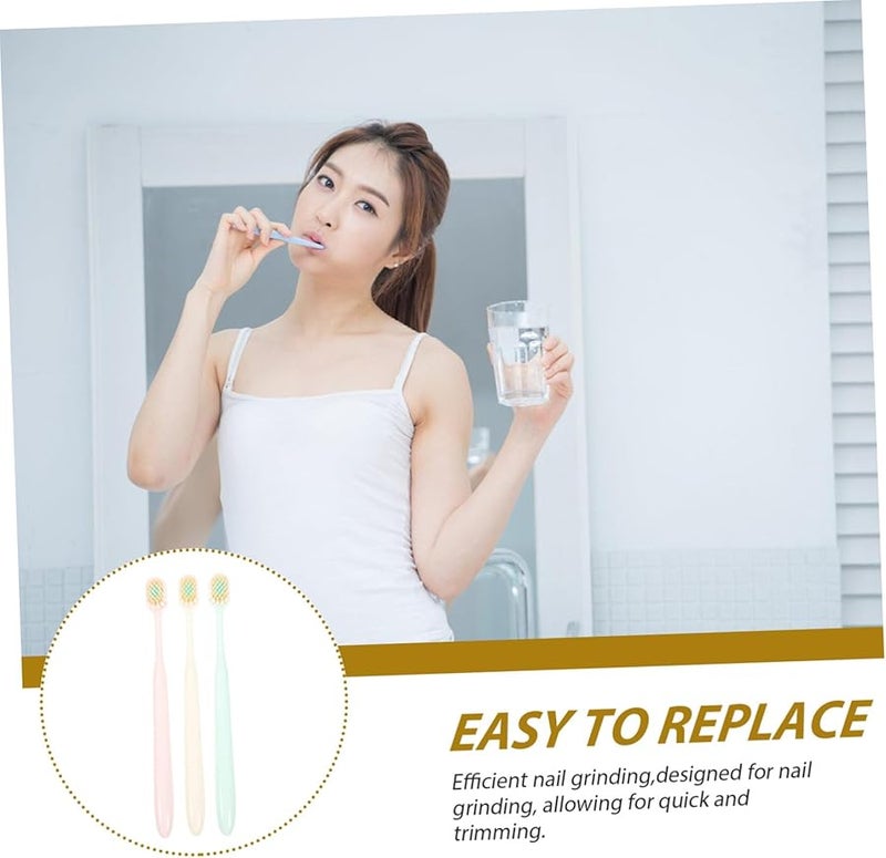 3Pcs Soft Toothbrush For Adults Gentle Cleaning Wide Thin Brush Gum Care - Image 3