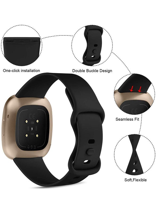 O Ozone for Fitbit Versa 3/Versa 4/Fitbit Sense/Sense 2 Strap Silicone Bands with Case, Adjustable Soft Sport Band Wristband Straps for Men Women-White  - Image 3