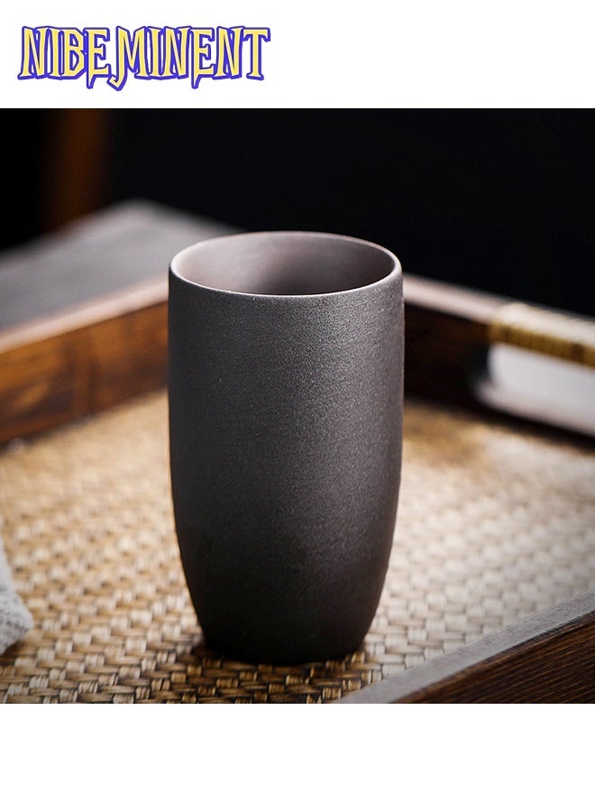 NIBEMINENT Retro stoneware espresso cup ceramic tea cup creative design home water cup latte cup  - Image 1