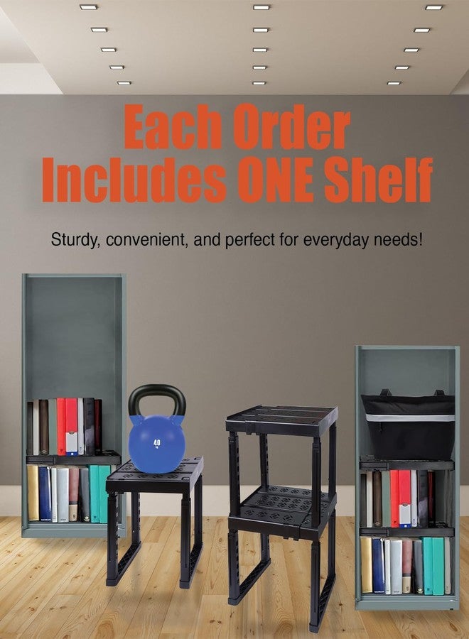 Piffny Locker Organizer Shelf， Adjustable Width and Height, Stackable, Ideal Locker Shelf for School, Office, Gym Lockers, or Even Kitchen Cabinets & Under Sink Organization (White 1 Pack) - Image 5