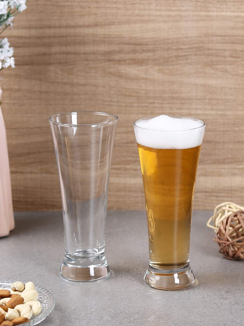 TIENER Premium Juice & Beer Glass, Pilsner Highball Glasses Heavy Base Tall Bar Glass | Drinking Glasses for Water, Juice, Beer, Wine, and Cocktails | Transparent | 275 ML | Set of 6 - Image 3