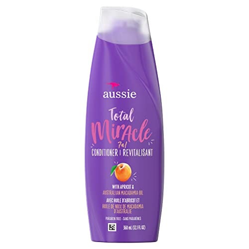 Aussie Paraben-Free Total Miracle Conditioner w/ Apricot For Hair Damage, 12.1 fl oz - Image 1