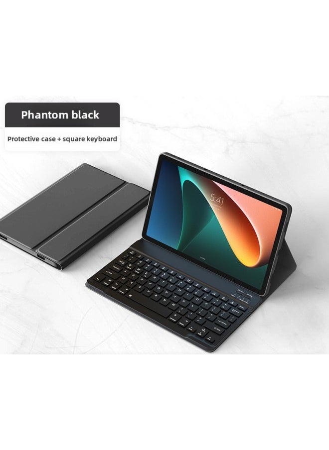 Generic For Lenovo Saver Y700 Tablet Three-generation Protective Cover Small Pad12.7 With Bluetooth Keyboard And Mouse-Color:Elegant Black + Black Keyboard-Product Type:Lenovo Savior Y700 Third Generation 2025 ( 8.8inch )  - Image 1