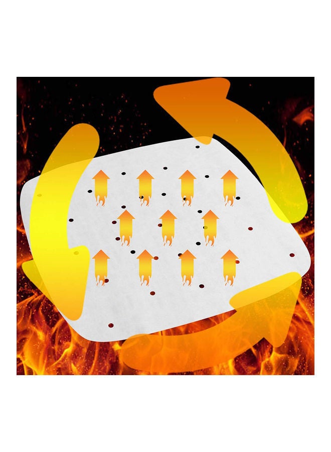 NIBEMINENT 100-Piece Perforated Square Non-stick Air Frying Paper White 9cm - Image 4