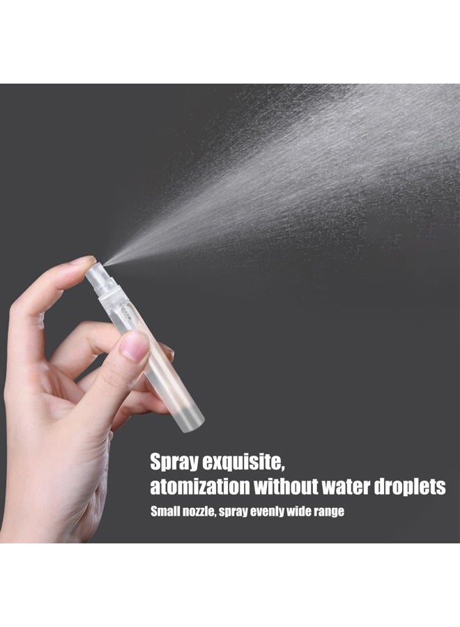 3DROSE 5pcs 10ml Perfume Atomizers Refillable, Matte Plastic Small Travel Size Spray Bottles with 0.5ml Dispenser Tube for Fine Mister Mini Empty Spritzer Bottles for Hair Face Plants (4 Colors) - Image 5