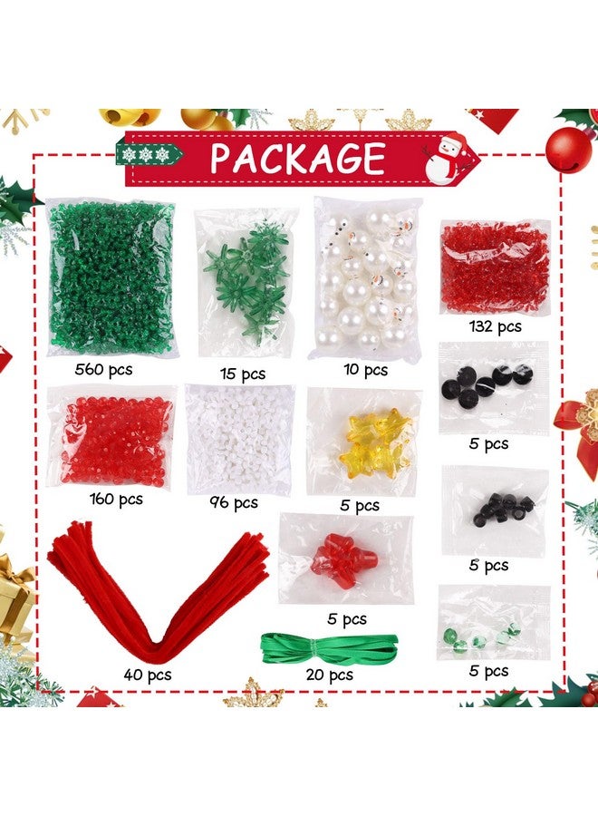 DIYASY 40 Sets Christmas Beads Crafts For Kids, Beaded Ornament Kits Tri Bead Bulk Arts Making Kit For Holiday Tree Diy Hanging Ornaments Party Supplies Adults Kids Ages 4-8 8-12 - Image 2