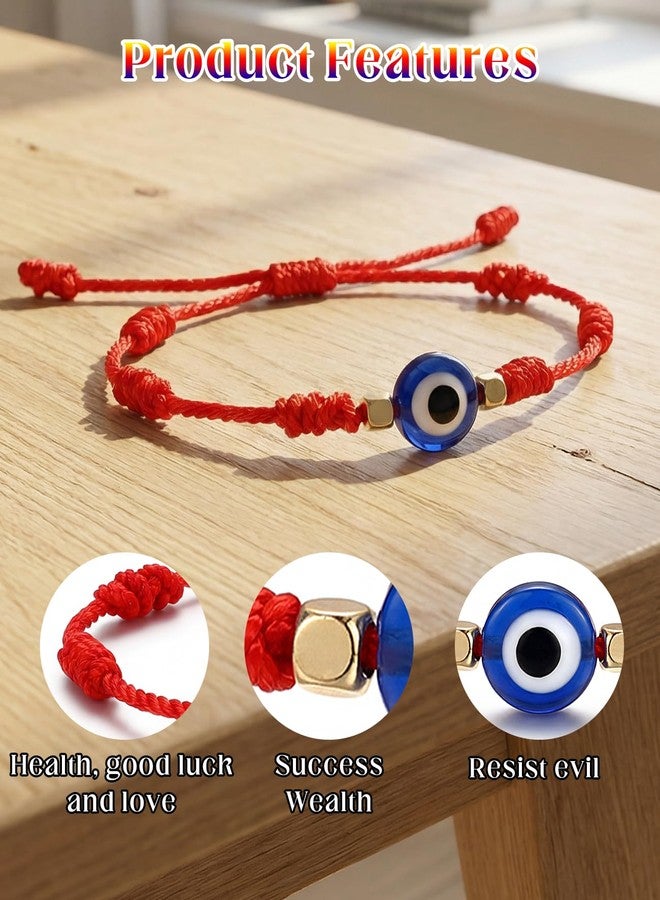 Gaahkai 20 Pcs Evil Eye Bracelets, Adjustable 7 Knot Mal De Ojo Bracelet Bring Good Luck for Women & Men - Image 3