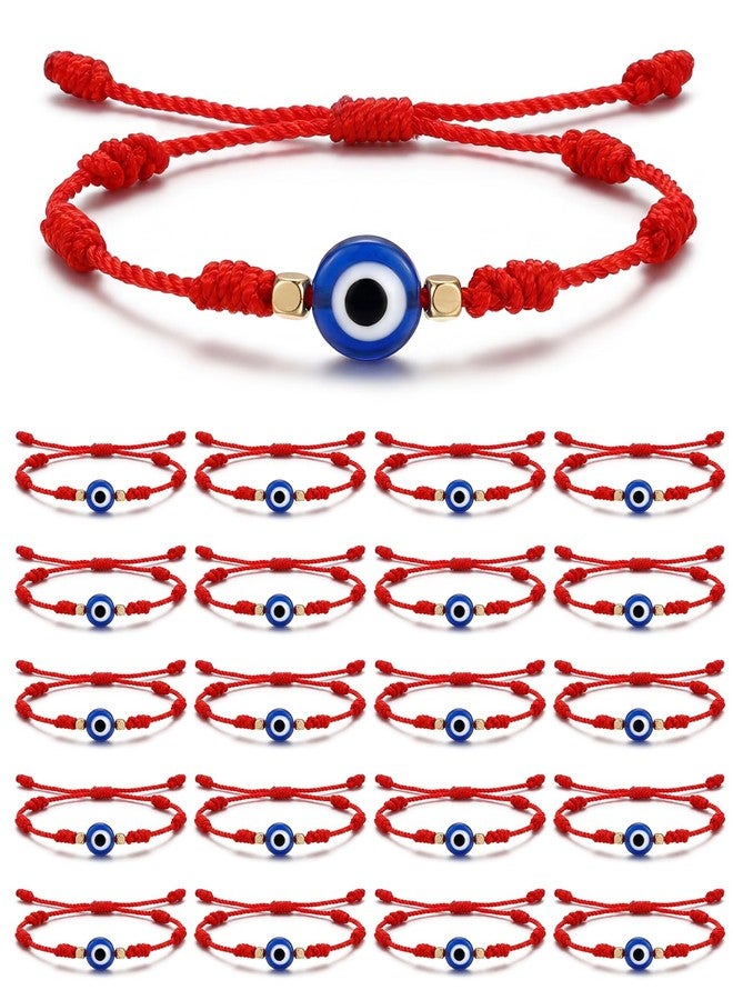 Gaahkai 20 Pcs Evil Eye Bracelets, Adjustable 7 Knot Mal De Ojo Bracelet Bring Good Luck for Women & Men - Image 1