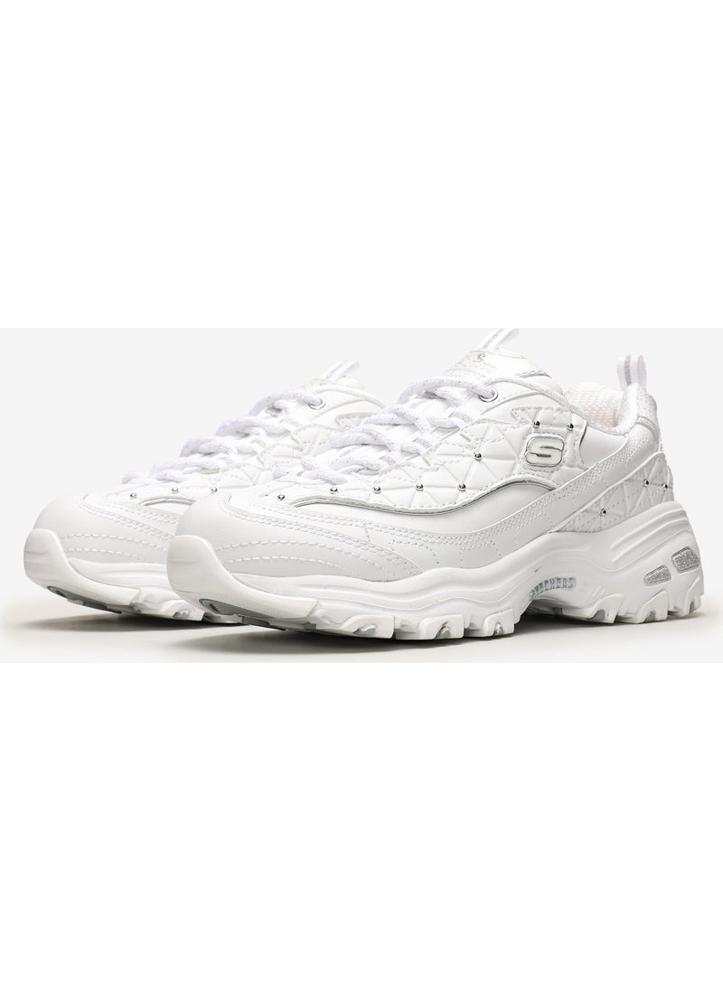 SKECHERS D'LITES - GLAMOR FEELS Women's White Sneakers - 13087 WSL  - Image 5