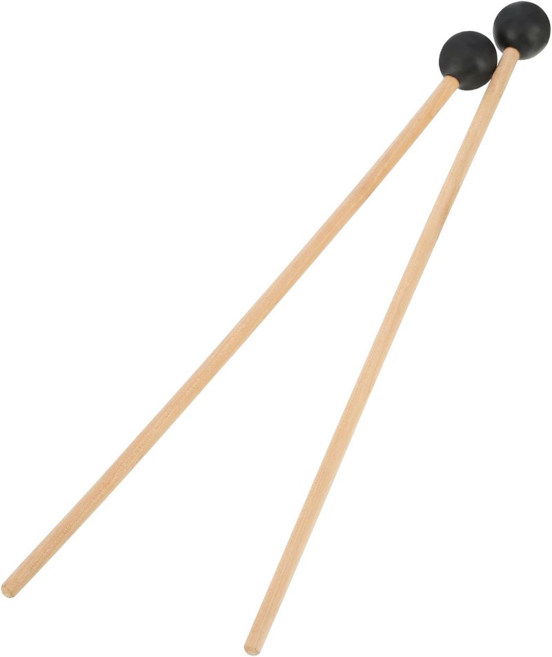 Shappy Bell Mallets Glockenspiel Sticks, Rubber Mallet Percussion with Wood Handle, 15 Inch Long (Black) - Image 3