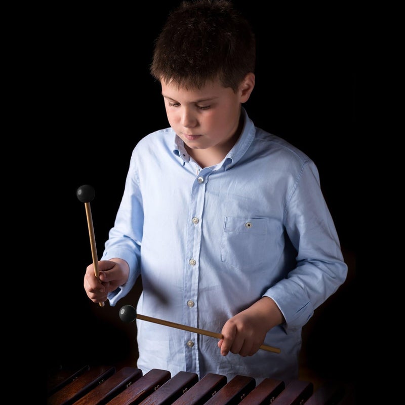Shappy Bell Mallets Glockenspiel Sticks, Rubber Mallet Percussion with Wood Handle, 15 Inch Long (Black) - Image 4