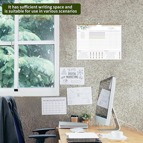 KAICN Habit Tracker Calendar，12 Monthly Habit Tracker Journal with Spiral Binding,Undated Weekly Monthly Planner to Boost Productivity&Self Improvement, 8"x10"（Green) - Image 5