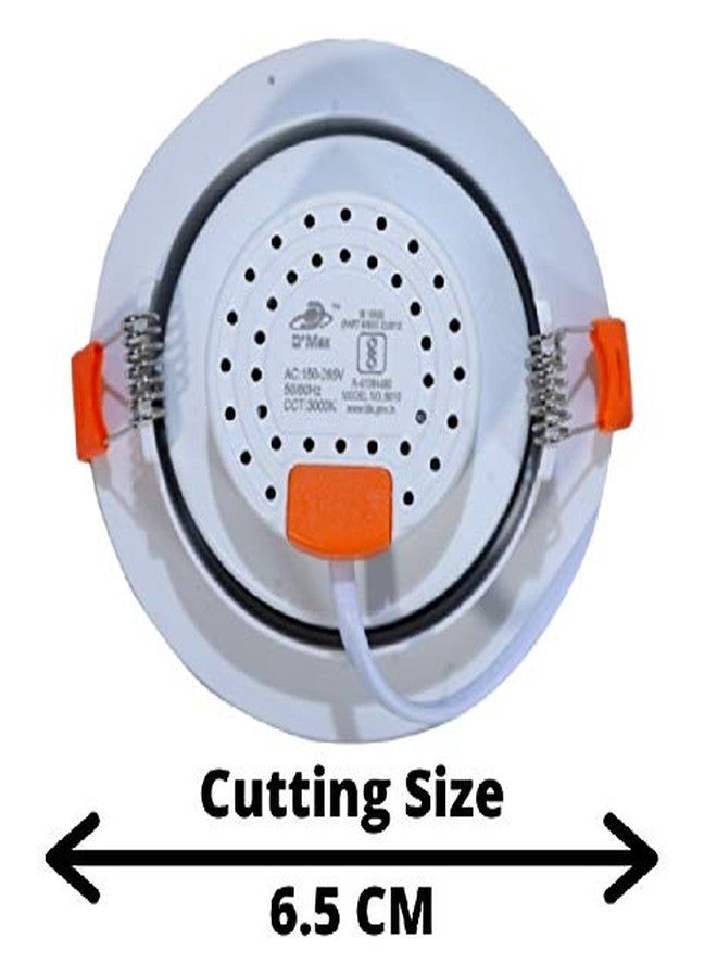 D'Mak LED 6 Watts 4000K Round Ceiling COB Spot Light (Warm White) - Pack of 4(Aluminium) - Image 4