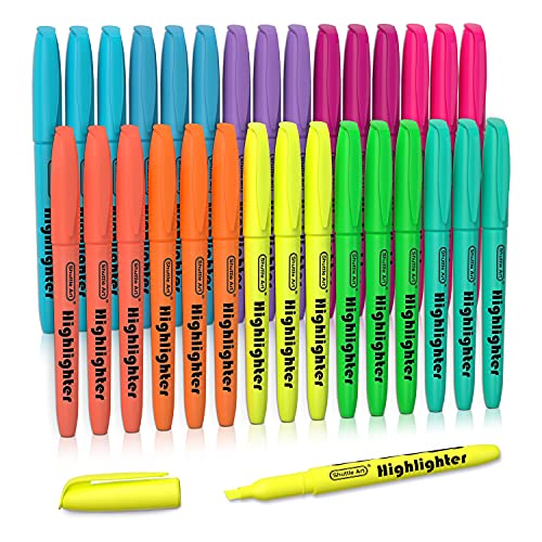 Shuttle Art Highlighters 30 Pack Highlighters Assorted Colors 10 Colors Chisel Tip DryQuickly NonToxic Highlighter Markers for Adults Students Highlighting in Home School Office - Image 1