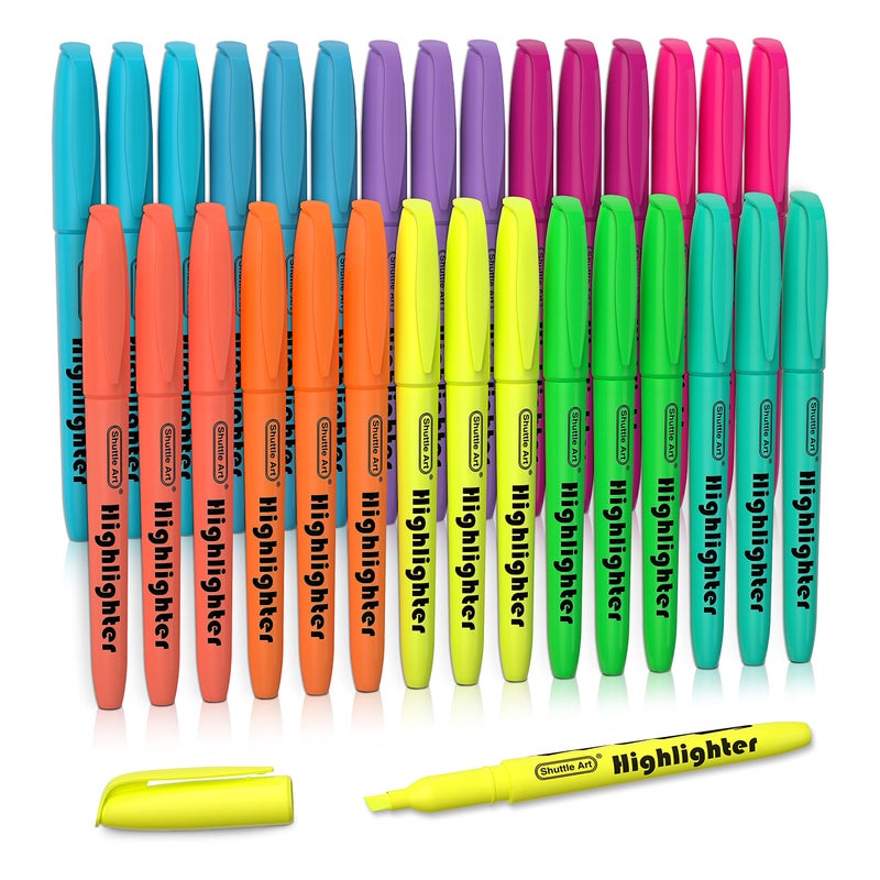 Shuttle Art Highlighters 30 Pack Highlighters Assorted Colors 10 Colors Chisel Tip DryQuickly NonToxic Highlighter Markers for Adults Students Highlighting in Home School Office - Image 2