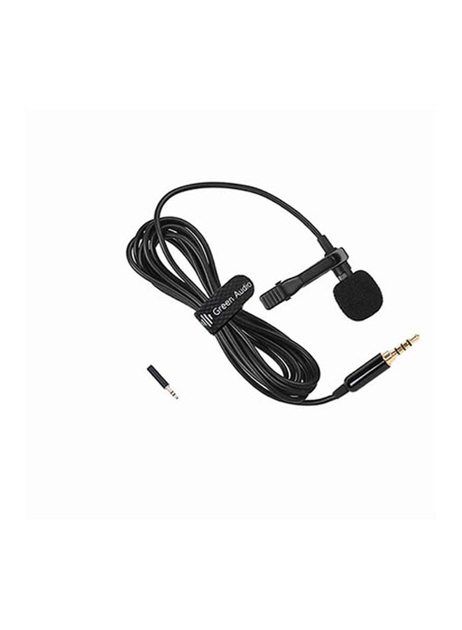 ميكروفون Lavalier صغير بمِشبك يثبت على صدر السترة أسود - Image 5