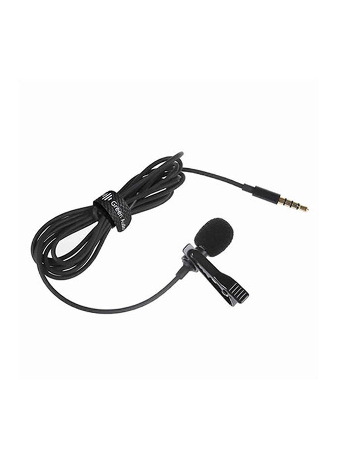 ميكروفون Lavalier صغير بمِشبك يثبت على صدر السترة أسود - Image 3