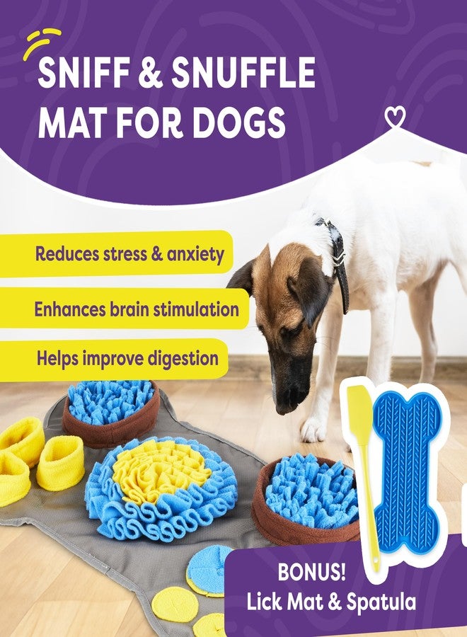 Hertzko Snuffle Mat for Dogs & Cats - Includes Lick Mat & Spatula - Dog Snuffle Toy, Puppy Enrichment Mat, Slow Feeder, Treat Dispenser, Boredom Relief, Pet Anxiety Aid - Image 2