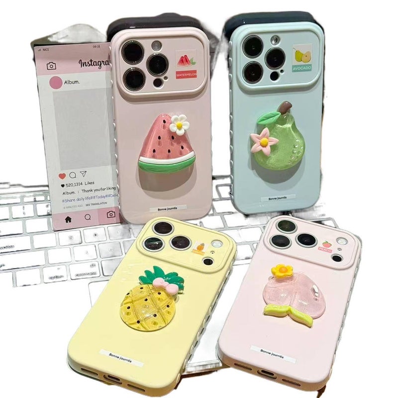 غطاء واقي بTPU لـ iPhone 14 / 14 Plus / 14 Pro / 14 Pro Max مع حماية من السقوط وحامل قابل للطي مع مقاوم للصدمات مع مقاوم للخدش باللون أصفر بوظيفة حامل من مادة TPU - Image 2
