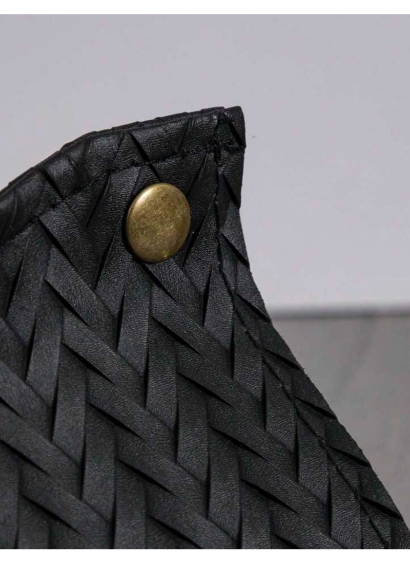 Generic black leather tissue box  - Image 3