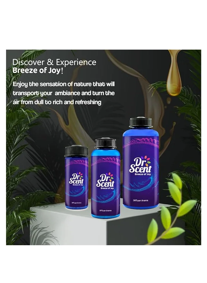 Dr Scent Diffuser Aroma Moon, Feel the Fresh Notes Lime and Bergamot, Blending with Intense Notes rich and Sweet Amber and Patchouli (500ml)