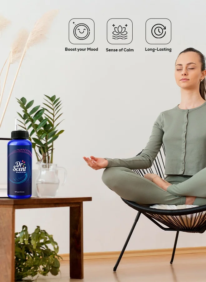 Dr Scent Dr Scent Breeze of Joy Diffuser Aroma Moon, Feel the Fresh Notes Lime and Bergamot, Blending with Intense Notes rich and Sweet Amber and Patchouli (500ml)