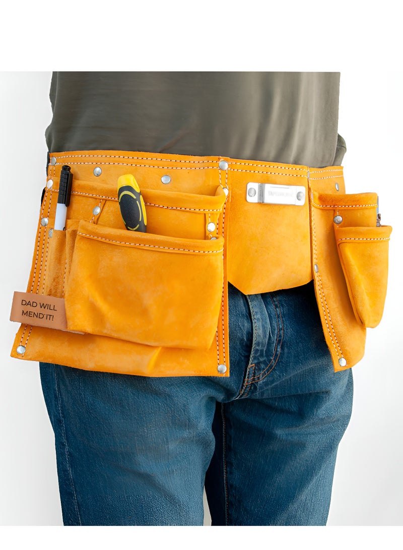 ABBASALI Double Leather Carpenter Tool Belt (Empty Bag)  - Image 2