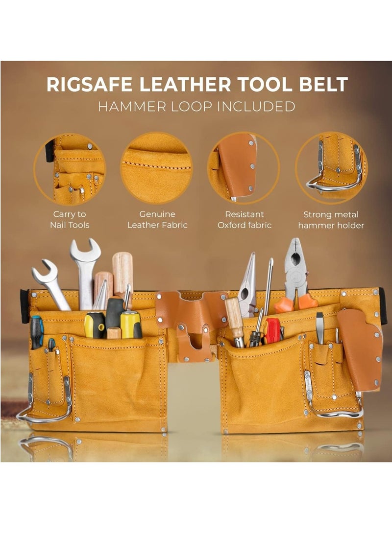 ABBASALI Double Leather Carpenter Tool Belt (Empty Bag)  - Image 4