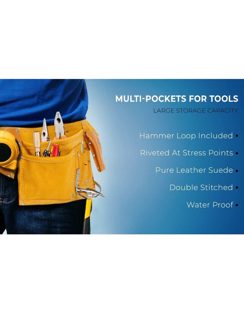 ABBASALI Double Leather Carpenter Tool Belt (Empty Bag)  - Image 5