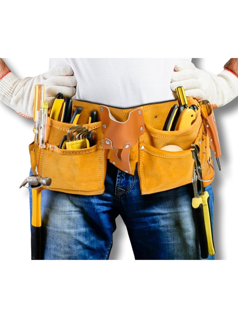 ABBASALI Double Leather Carpenter Tool Belt (Empty Bag)  - Image 3