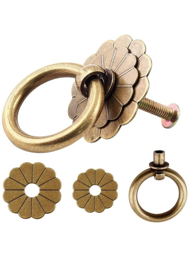 6pcs Matte Finish Floral Metal Drawer Pulls Vintage Cabinet Knobs Hardware - Image 5