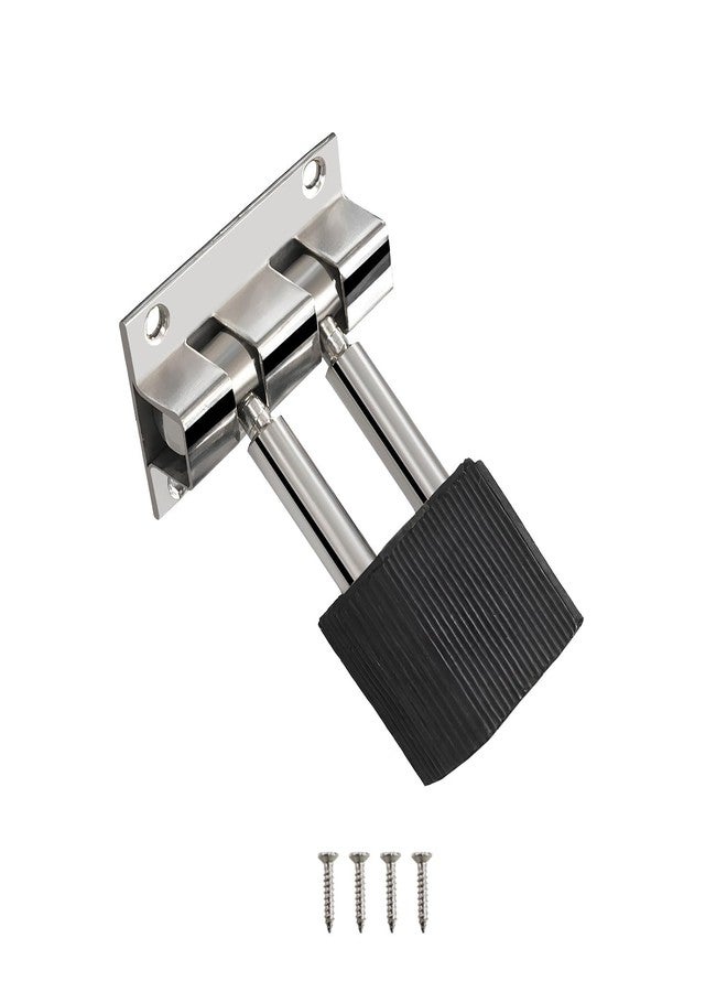 Volo Aluminium 3-Inch Satin Finish Door Stopper with Rubber Grip - for Doors in Home, Office, and Hotel (Satin Finish with Black Rubber Grip) - Image 1