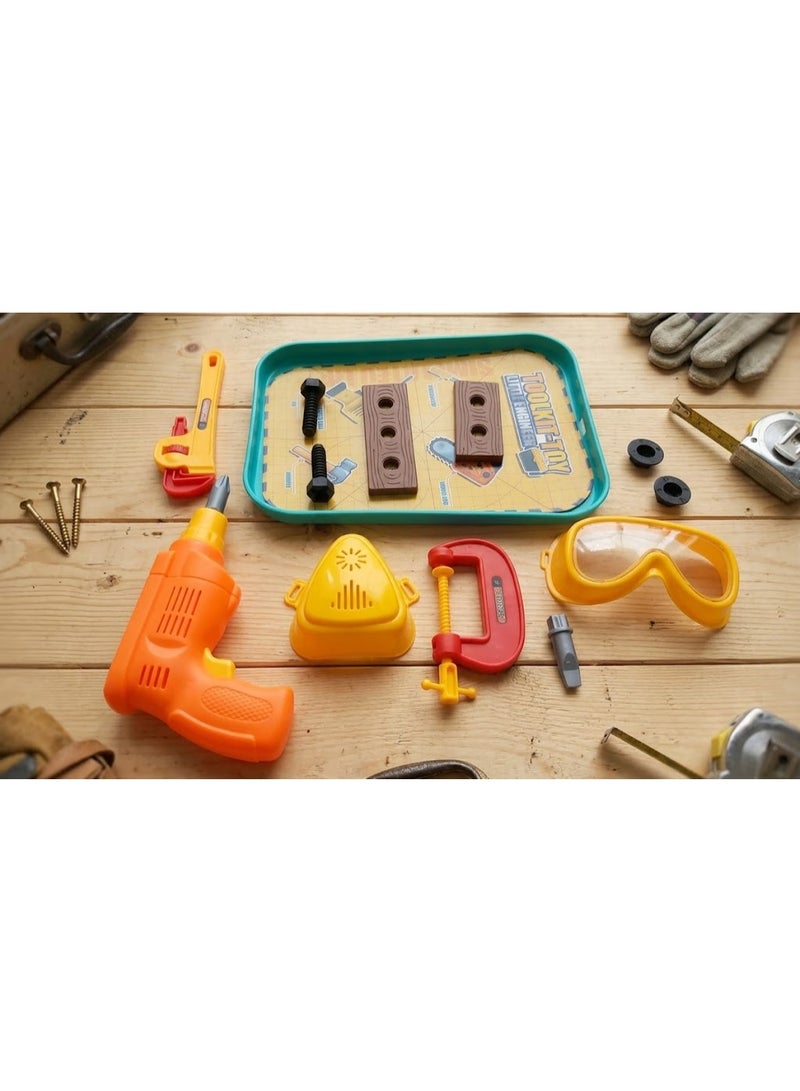 Kids Carpenter Tool Set – Educational Construction & Repair Tools with Safety Goggles - Image 2