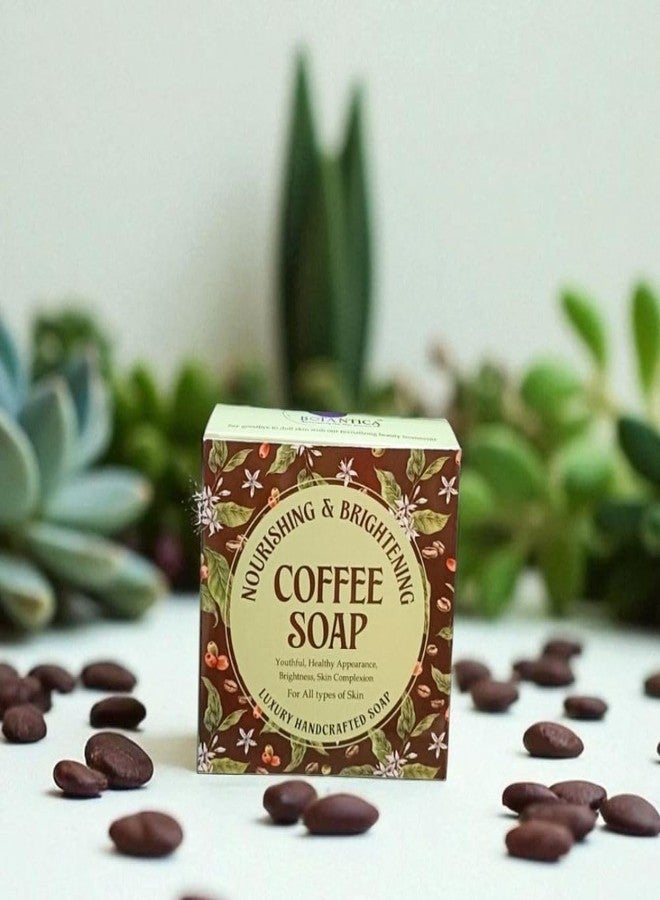 BOTANTICA Exfoliating Coffee Handmade Soap With Refreshing Aroma For Perfectly Clean, Brightening Skin (100 g) - Image 1