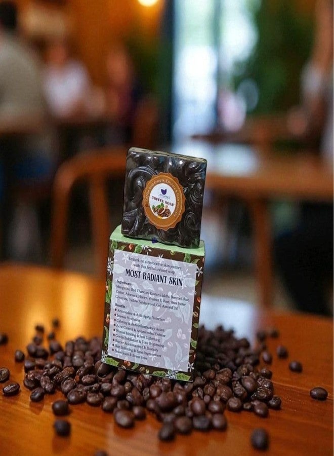 BOTANTICA Exfoliating Coffee Handmade Soap With Refreshing Aroma For Perfectly Clean, Brightening Skin (100 g) - Image 5