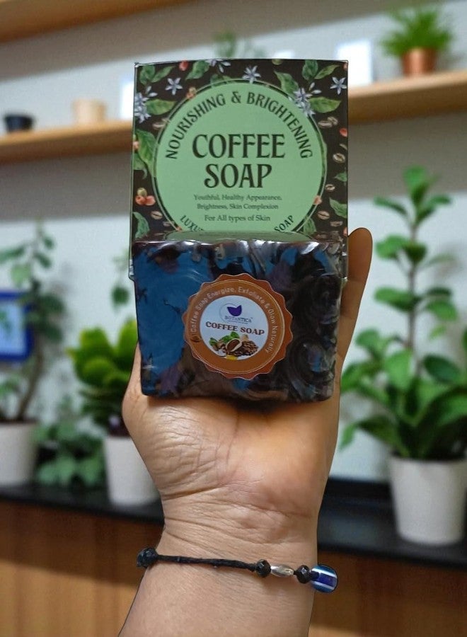 BOTANTICA Exfoliating Coffee Handmade Soap With Refreshing Aroma For Perfectly Clean, Brightening Skin (100 g) - Image 3