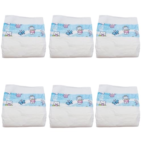 MAIHAO Reborn Baby Dolls Diapers 18-28 inch Newborn Reusable 6-Piece Pack Fit 18-28" Reborn Newborn Dolls - Image 1