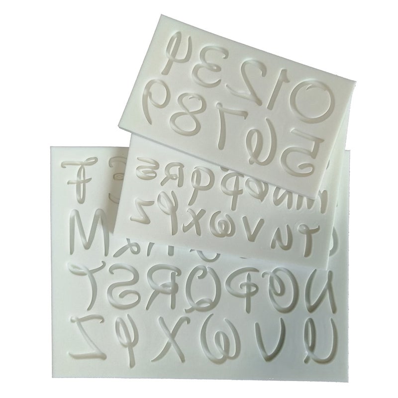 LVDGE Stylish English AlphabetsLetters  Numbers Silicone Molds For Fondant Cake Gum paste Chocolate DIY Cake Decorations Cartoon