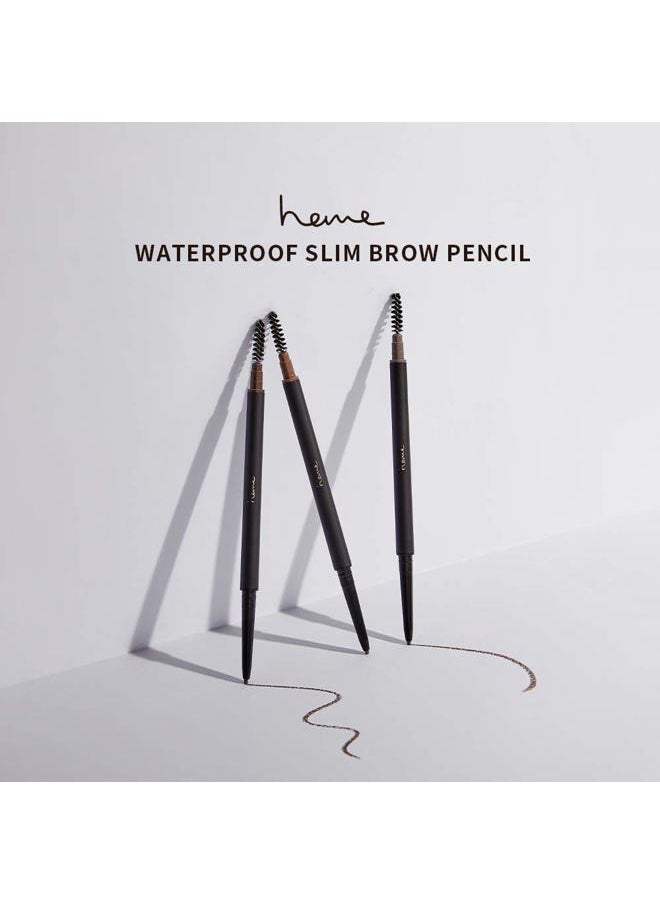 HEME heme Waterproof Slim Brow Pencil- Warm Brown 0.09g- 1.5mm ultra-fine refill delicately traces the peaks and tails of eyebrows  - Image 2