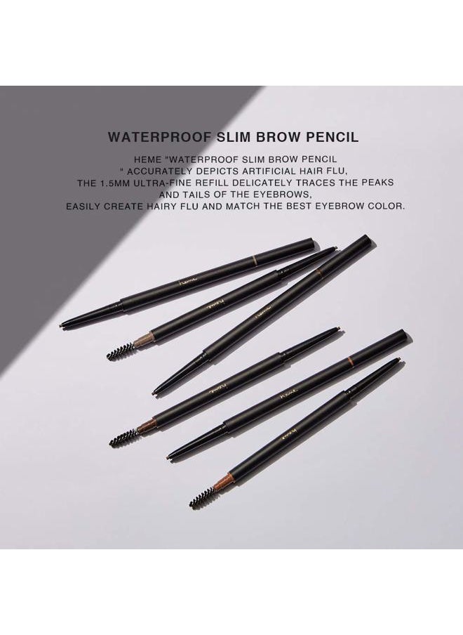 HEME heme Waterproof Slim Brow Pencil- Warm Brown 0.09g- 1.5mm ultra-fine refill delicately traces the peaks and tails of eyebrows  - Image 4