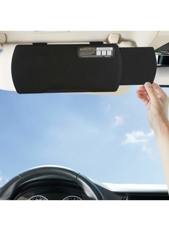 WANPOOL Car Visor Sunshade Extender, Window Shade, Anti-Glare Sun Blocker for Driver or Front Seat Passenger,1 Piece (Black) - Image 2
