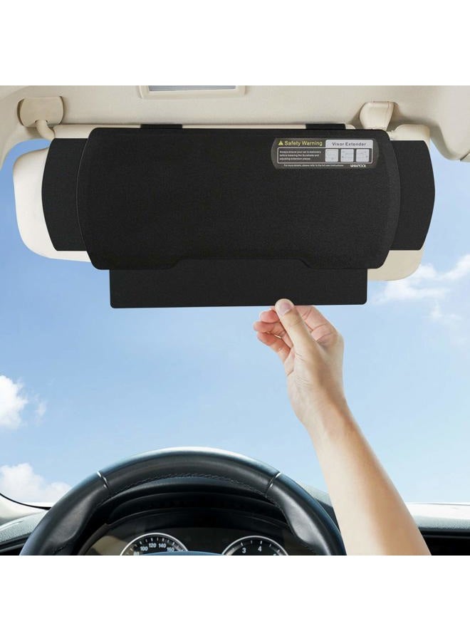 WANPOOL Car Visor Sunshade Extender, Window Shade, Anti-Glare Sun Blocker for Driver or Front Seat Passenger,1 Piece (Black) - Image 1