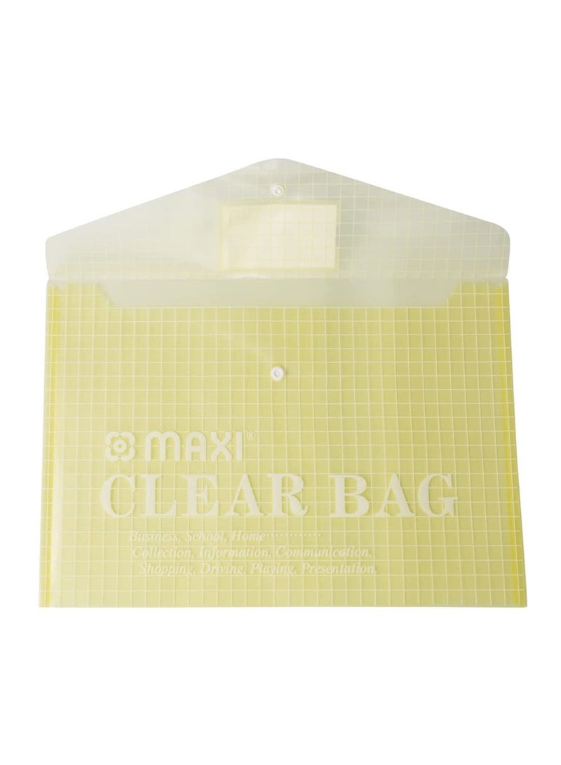 Maxi 12-Piece Clear Document Bag Set Yellow  - Image 2