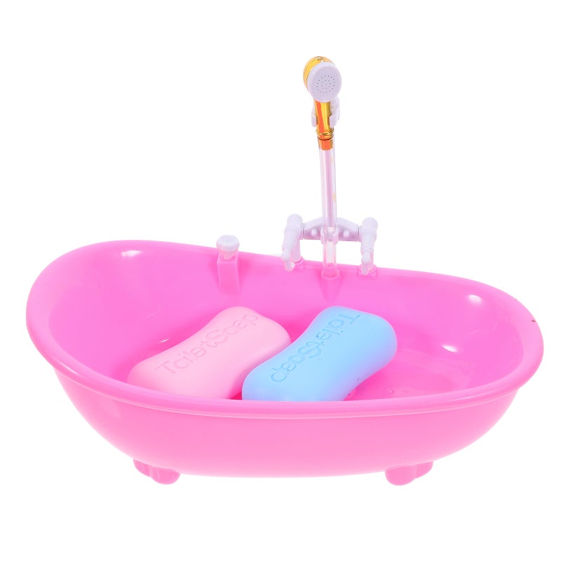 1 Set Mini Bathtub Toy Doll House Plaything Mini Bathtub Toy Bathroom Props No Battery - Image 1