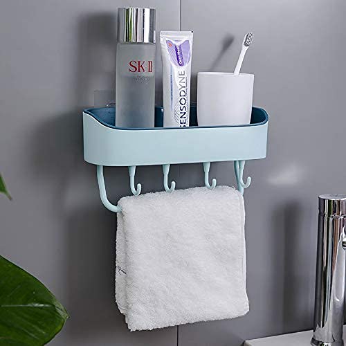 RIVUGJA Bathroom Accessories, Adhesive Shelf, Shelves, Storage Racks, Wall Mounted Hook Shelves for Home, Washroom, Basin, Kitchen Multipurpose Shelves/Holder Self Stand (Multi Colour) - Image 2