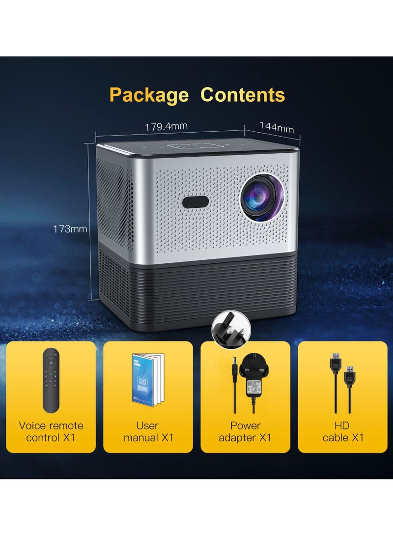 general Classic Projector X3 Max Smart Portable Projector HD 4K / Screen Mirroring / Electric Focus + 4-Point Keystone Correction / Unique Speaker Cavity / Two-Way Bluetooth Connection / Multiple Compatible lnterfaces Home Theater, Playing Games, Outdoor Cinema, Conference Presentation - Image 3
